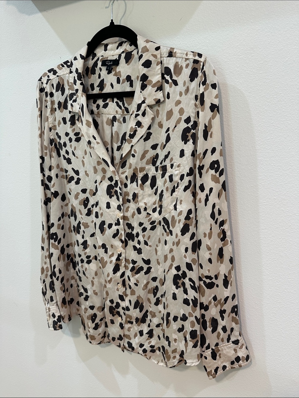 Rails White Animal-Print Button-Down Blouse - Picture 6 of 11